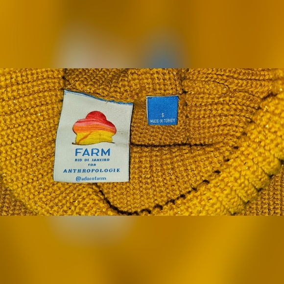 Farm Rio Anthropologie Striped Turtleneck Sweater Dress Multicolor Sz S - Picture 14 of 16